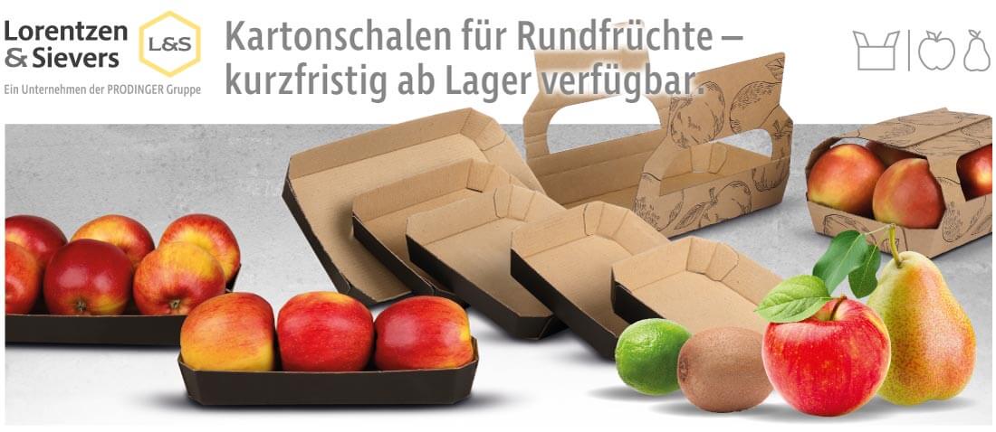 Kartonschalen für Rundfrüchte