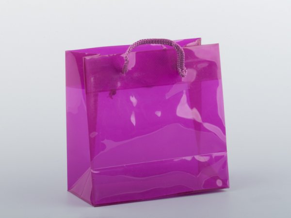 Kunststofftragetasche fuchsia (100 St.)