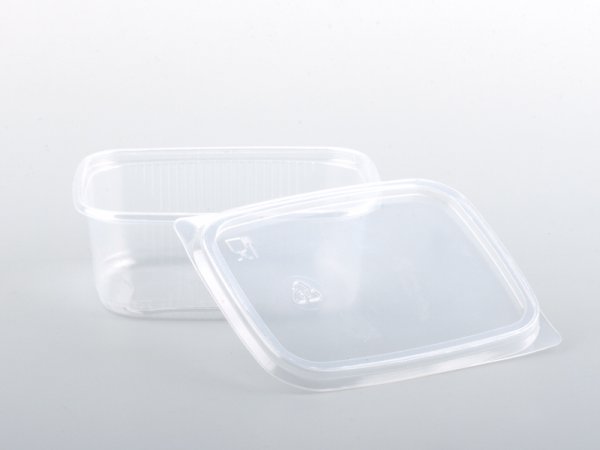 Feinkostbecher 250 ml eckig mit Deckel (250 St.)