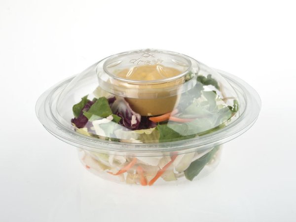 Salatschale 375 ml mit Deckel und integriertem Dressingbecher "press&dress" (3 x 150 St.)