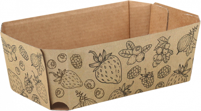 Kartonschale braun für 500 g Beeren (360 St.)