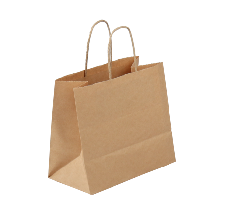Papiertasche braun mit Henkel