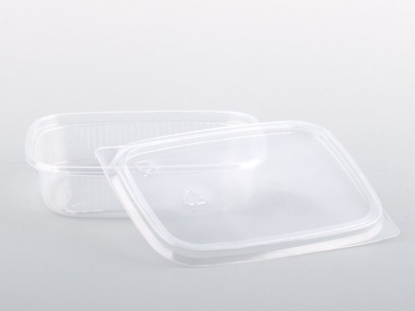 Feinkostbecher 125 ml eckig mit Deckel (250 St.)
